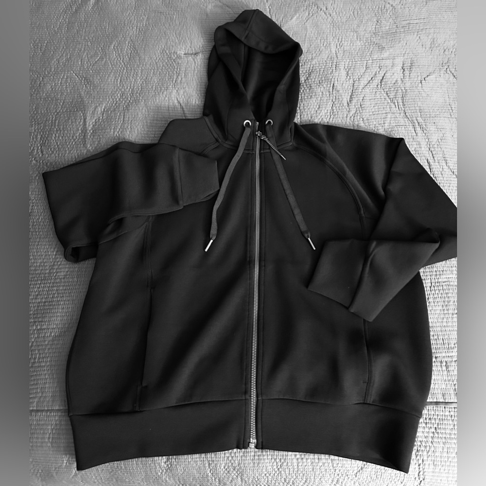 LIKE NEW!! SPANX AirEssentials Black Full Zip Hoodie Large